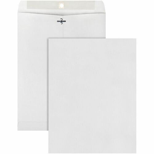 Quality Park QUA38597 Executive Clasp Envelope - Clasp - #97 - 10" Width X 13" Length - 28 Lb - Gummed - Kraft - 100 / Box - Gray