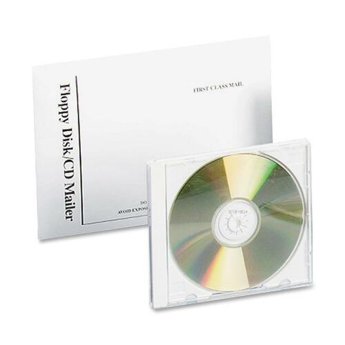 Quality Park QUAE7265 Foam Lined Disk/Cd Mailers - Disc/Diskette - 6" Width X 8.50" Length - Self-Sealing - 25 / Box - White