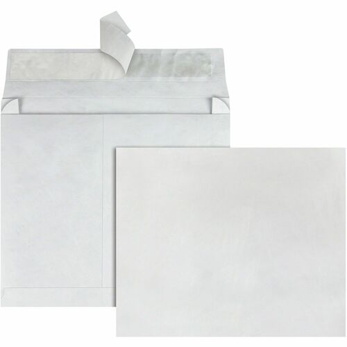 Survivor® QUAR4450 Heavyweight Expansion Envelopes - Expansion - 10" Width X 15" Length - 2" Gusset - 18 Lb - Self-Sealing - Tyvek - 100 / Carton - White