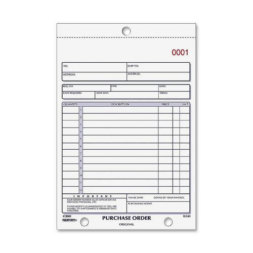 Rediform RED1L140 2-part Carbonless Purchase Order Book