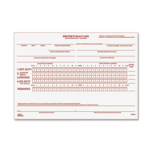 Rediform RED6K681 Driver's Daily Log Book