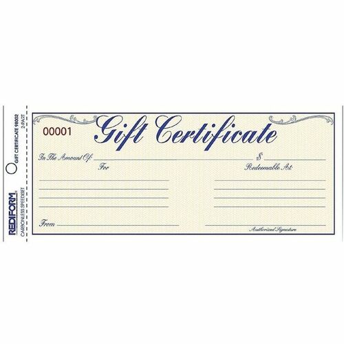 Rediform RED98002 Gift Certificates with Envelopes