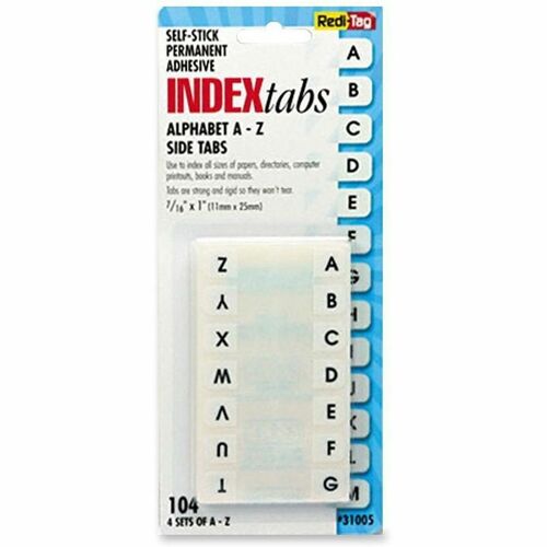 Redi-Tag RTG31005 Permanent Alphabetical Tab Indexes