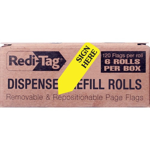 Redi-Tag RTG91001 Sign Here Arrow Flags Dispenser Refills