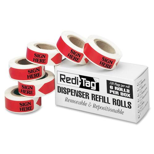 Redi-Tag RTG91002 Sign Here Arrow Flags Dispenser Refills
