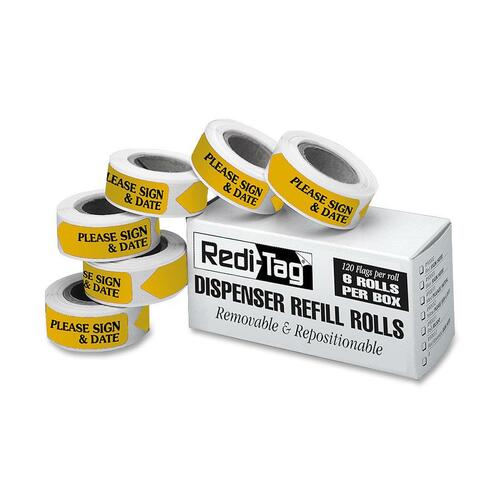 Redi-Tag RTG91032 Sign/Date Tags Refills