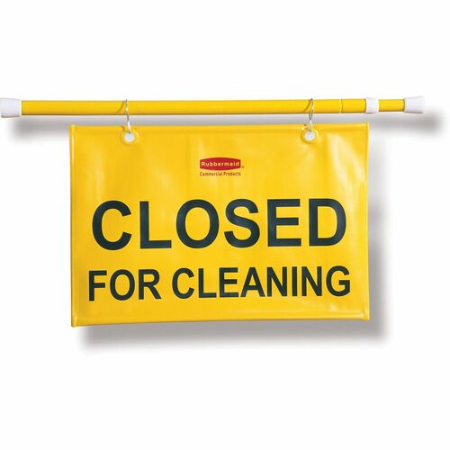 Rubbermaid Commercial RCP9S1500YW Closed For Cleaning Safety Sign