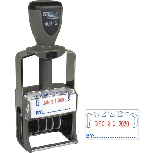 Xstamper XST40312 Heavy-duty PAID Self-Inking Dater