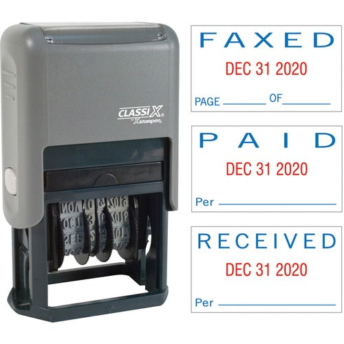 Xstamper XST40330 Self-Inking Paid/Faxed/Received Dater