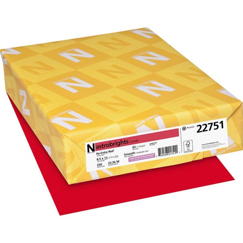 Astrobrights WAU22751 Color Card Stock - Re-Entry Red